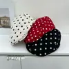 Sombrero Retro de Lunares de Nicho 2026 Ecuestre para Mujer, Moda Coreana, Sombrilla Artística, Adelgazante Facial, Sombrero de Artista Versátil