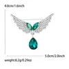 Broche Colgante de Alas de Ángel Incrustadas de Diamantes Simple y Lujoso Transfronterizo Moda Accesorios de Corsage de Traje de Gama Alta Pin