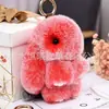 Juguete de Peluche de Conejo Adorable Color Escarcha de Imitación de Piel de Conejo Rex, Colgante para Bolso de Conejo, Llavero, Regalo de Cumpleaños
