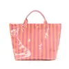 Bolsa de Tote Rayada Transfronteriza para Viajes de Negocios Gran Capacidad Bolso de Mano Alta Apariencia Bolsa para Computadora Bolso de Hombro Impermeable para Viajes