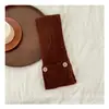Bufanda de Lana para Niños Estilo Japonés Elegante Hebilla de Madera Torcedura Distintiva Cálida Bufanda Tejida Cruzada para Niños y Niñas