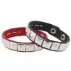 Pulseira Clássica Quadrada com Rebites de Venda Quente Transfronteiriça Personalidade Punk Couro PU Aço Inoxidável Fivela de Pressão Pulseira Pulseira