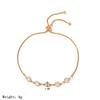 Estilo Coreano Estilo Ins Nuevo Pulsera de Diamante Flash Circonita Lujo Accesible Nicho Elegante Pulsera de Acero de Titanio Pulsera de Tirar Ajustable