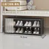 Zapatero simple de varias capas para dormitorio para uso doméstico, zapatero de almacenamiento debajo de la cama, a prueba de polvo con ruedas, zapatero para espacios pequeños