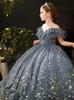 Vestido de Princesa de Pasarela para Niñas con Lentejuelas Vestido de Noche para Anfitriona de Cumpleaños para Niñas Vestido Dominante para Actuación de Piano