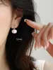 Pendientes de Perla Rosa Claro Estilo Japonés Pendientes Elegantes de Alta Gama Moda de Lujo Ligero Pendientes Versátiles y Atmosféricos para Mujer Suaves