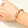 Pulseira Feminina Luxuosa com Artesanato de Esmalte Vintage, Design Vazado de Flor de Peônia, Pulseira Aberta, Anel Colorido de Alto Padrão Atacado