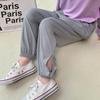 2023 Verano Nuevo Pantalones Casuales de Seda de Hielo para Niñas Estilo Coreano Amigables con la Piel Transpirables Pantalones de Niñas Moda Pantalones Transpirables
