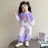 Nuevo Conjunto Brillante para Niñas Sudadera con Degradado Infantil Elegante Conjunto Casual de Dos Piezas Ropa de Bebé para Primavera y Otoño Venta al Por Mayor de Fábrica