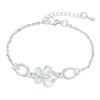 Pulseira feminina de corrente com ponto cruz de borboleta em opala, temperamento fashion e elegante, Europa e Estados Unidos, transfronteiriço, para atacado em estoque