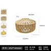 Lámpara Colgante Vintage de Comedor con Pantalla de Cuerda de Cáñamo y Estructura de Hierro, Lámpara de Techo/Pared de Repuesto de Alambre de Hierro con Forma de Jaula de Pájaros Creativa, para Casa de Huéspedes, Tienda de Té con Leche, Candelabro