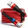 Cable de Datos Trenzado de Nylon Iluminado 6A Carga Súper Rápida 66W Adecuado para Teléfono Móvil Huawei Honor Tipo-C Cable de Carga Rápida