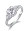 Anillo de Plata de Ley s925 Incrustado con Diamante de Cultivo Valor de Fabricante Suministro Personalización Material Exclusivo Autenticidad Garantizada Joyería Boda Aniversario