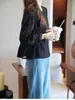 Camisa Patchwork con Volantes Vintage para Mujer, Nuevo Estilo 2026, Lujo Ligero de Alta Gama, Rejuvenecedor, Top Elegante
