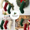 Fornecimento exclusivo transfronteiriço de meias de presente de tricô, meias de Natal de pelúcia, pingentes de decoração para árvore de Natal e janelas, meias de doce de lã e enfeites para pendurar