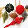 Bolas de Natal Veludadas Grandes, Multicoloridas, de Formato Único, Enfeites de Árvore de Natal Pintados, Bolas Decorativas para Atmosfera Festiva, Personalizáveis