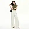 Jeans Anchos de Color Naranja Infantil, Estilo Casual Perezoso, Ajuste Holgado, Adelgazantes, Favorecedores, Versátiles, Pantalones Largos hasta el Suelo para Mujer.