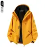 Chaqueta 3 en 1 para Exteriores TuoLu, Cortavientos e Impermeable, Abrigo de Forro Polar para Pareja Talla Grande, Chaqueta de Montañismo Desmontable