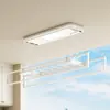 Secador de Roupas Elétrico Inteligente para Varanda para Uso Doméstico, Modelo Totalmente Automático com Controle Remoto e por Voz para Secagem ao Ar, Haste de Secador de Roupas com Altura Ajustável