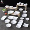 Molheira Branca de Melamina para Uso Comercial em Restaurantes de Hot Pot, Prato para Molho de Mergulho, Prato de Condimento para Restaurante, Prato para Molho de Soja, Prato para Kimchi, Prato para Vegetais em Conserva