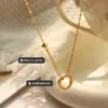 Personalidade Romana Moda Versátil Colar Aço Titânio Banhado a Ouro Anel Digital Geométrico Corrente da Clavícula Joias de Dia dos Namorados