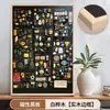 Tablero de exhibición con imanes para refrigerador, pared magnética para maquillaje, tablero de mensajes retro, pizarra, tablero de decoración para café, panadería, tienda de conveniencia