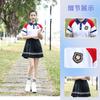 Conjunto de Uniforme de Graduación de Verano para Estudiantes de Secundaria y Preparatoria de Dos Piezas de Falda de Manga Corta Personalización de Grupo de Uniforme para Estudiantes de Primaria y Secundaria
