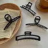 Clip Metálico Negro Discreto Pinza Cuadrada Grande para el Cabello para Mujeres Pinza de Tiburón Coreana Pinza para el Cabello Accesorios para el Cabello