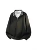 Sudadera de media cremallera para hombre para primavera y otoño, cuello camisero a cuadros, diseño de dos piezas falso, top tipo jersey holgado, chaqueta estilo callejero americano