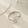 Pulseira de Ouro Europeia e Americana Punho de Braço Feminino Punho Aberto Exagerado Anel de Braço Acessórios Metal Brilhante Anel de Braço Prateado Ornamento Pulseira de Braço