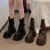 Nuevas Botas Otoño 2026, Botines Cortos de Tacón Grueso de Moda, Estilo Británico, Botas tipo Martin Súper Elegantes y Populares