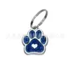 HC486 novo pingente para pet acessórios de liga [pingente de pegadas de cachorro com glitter colorido e óleo pingando]]