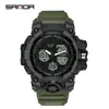 Reloj Electrónico de Moda Transfronterizo Sanda para Hombre Resistente al Agua Luminoso Despertador Multifuncional Reloj Deportivo para Hombre en stock Suministro Directo