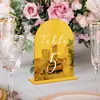 Soporte de Mesa Acrílico en Blanco 3D Tridimensional para Tarjetas de Mesa de Boda Escritas a Mano y Decoraciones de Sala de Estar