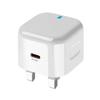 Cargador Pd20W es Adecuado para Cabezal de Carga de Teléfono Móvil Apple iPhone, Estándar A+C de EE. UU., Europeo y Británico, Cabezal de Carga Rápida Multipuerto con Luz