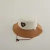 Chapéu de pescador novo para bebê Primavera e Verão moda coreana estilo Maillard chapéu de sol adorável chapéu balde infantil transfronteiriço T360