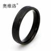 Aovello Moda Estilo Coreano Anillo de Acero Clásico Romano Sudamericano Anillo Individual Unisex Anillo de Dedo Negro Vintage Estilo de Hong Kong