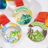 Medalha de Caminhada Escalada Personalizada Placa Comemorativa de Trilha Caminhada Personalizada Acampamento ao Ar Livre Escalada Maratona