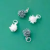 Prata de Lei S925 Pingente de Fogos de Artifício Prata Artesanal Retrô Pingente Pendente de Franja Pulseira de Cristal DIY Acessórios de Prata