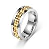 Anillo para hombre de venta caliente descompresión rotación explosión moda anti-ansiedad engranaje japonés y coreano anillo de acero de titanio transfronterizo