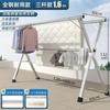 Varal de Chão Dobrável para Interior e Exterior Tipo X de Polo Duplo Tubo de Aço Galvanizado Varal de Secar Roupa Varal de Secar Edredom para Varanda