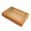 Caja Desechable para Picnic, Caja para Salida de Primavera y Camping, Lonchera, Caja de Cartón Corrugado para Pastel, Caja de Empaque de Papel Kraft para Sushi y Postres