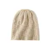 Cachemira Otoño/Invierno 2026 Nuevo Turbante de Color Sólido para Mujer Protección para los Oídos Engrosado Cálido de Moda Tejido Sombrero Casual