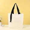 Bolsa de Lienzo Lisa Personalizada con Cinta, Bolso de Hombro Casual de Lona para el Trabajo y los Viajes Diarios, Bolsa de Lienzo Promocional para Empresas