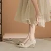 Socialité punta pedrería trébol de cuatro hojas tacones altos para mujer tacón de aguja pies que no se cansan boca poco profunda zapatos de una sola capa ceremonia de boda zapatos para mujer