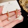 Moda Popular do TikTok Brincos de Pérola de Alta Qualidade Mabei Fivela de Orelha de Amor Microincrustada Brincos Suaves Doces Delicados