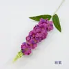 Flores artificiales de seda, delfinio, jacinto, hierba de pez dorado, violeta, arreglos florales para decoración de bodas y hogares, flores falsas