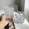 Taza de agua para el hogar, de vidrio engrosado, estilo ins, taza retorcida, taza de jugo para bebidas, taza de whisky, diseño de nicho