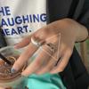 Anel de Amor Dongdaemun Coreano em Prata Esterlina 925 Anel Vazado para o Dedo Indicador Feminino Tendência Europeia e Americana Vintage ins Personalidade Simples