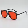 Óculos de Sol da Moda Inverno 2025 Nova Armação Grande Ponte Dupla Cor Dopamina Lentes Oceânicas para Rosto Quadrado e Redondo Emagrecedores com Proteção UV